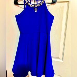 Knee length blue dress